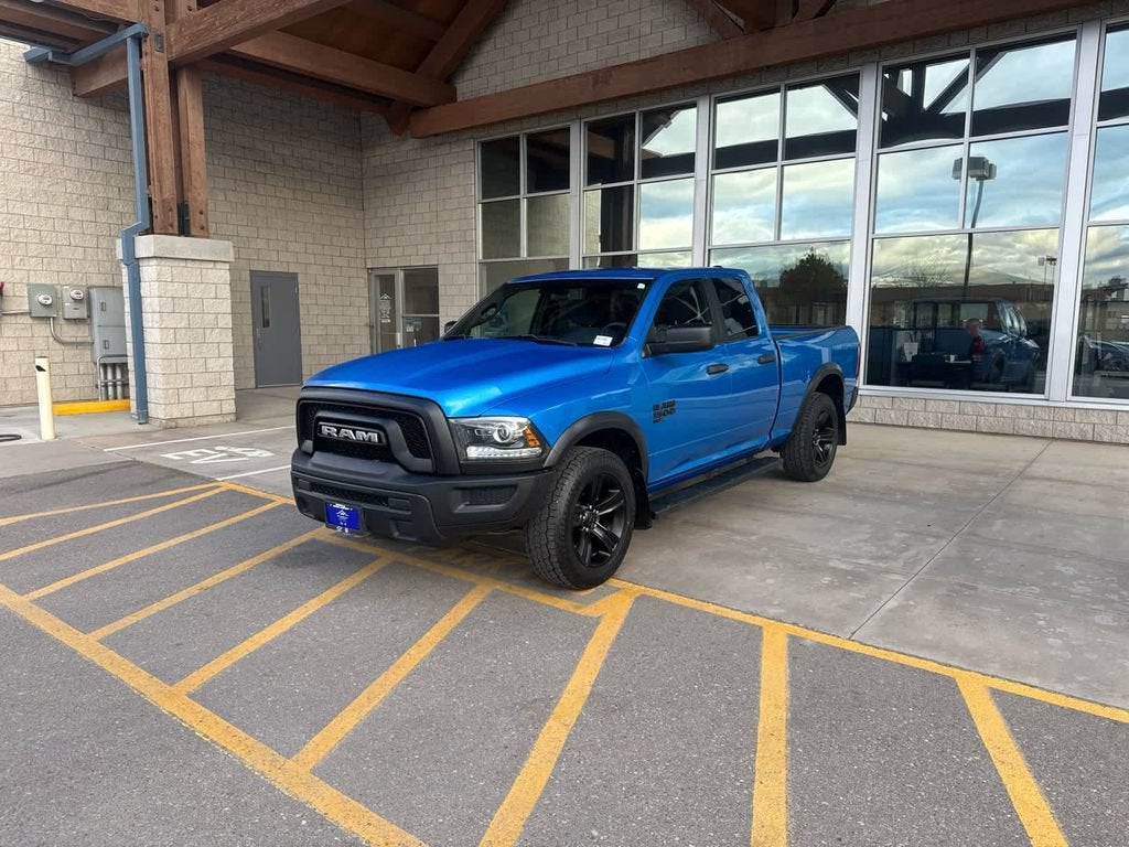 2021 RAM 1500 Classic Warlock Quad Cab 4x4 6'4" Box in Blue — front three-quarter view
