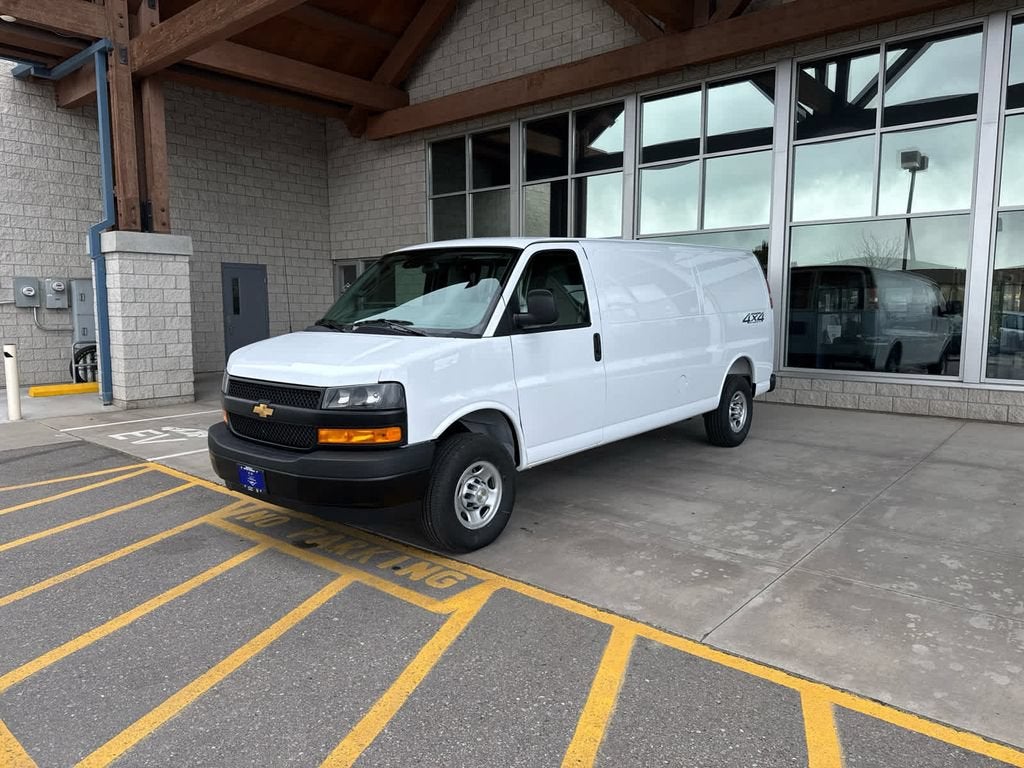 2026 Chevrolet Express Cargo WT in Summit White — front three-quarter view