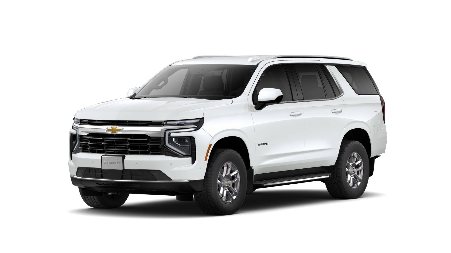 2026 Chevrolet Tahoe LS in Summit White — front three-quarter view