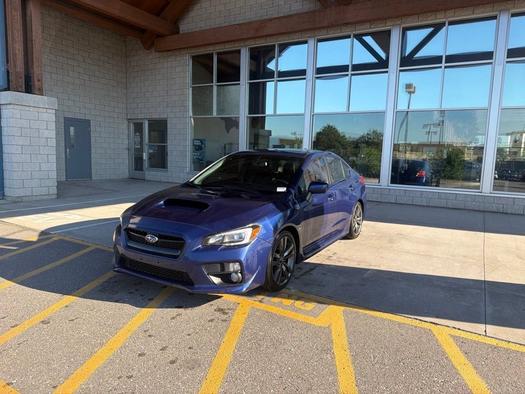 2016 Subaru WRX Limited in Blue — front three-quarter view