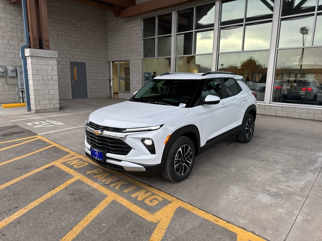 2026 Chevrolet Trailblazer LT in Summit White — front three-quarter view